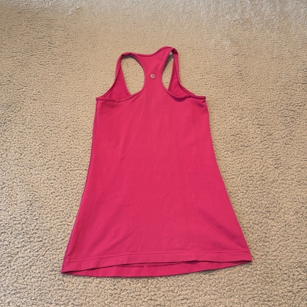 Lululemon Athletica Hot Pink Racerback Tank Top Women's Size 4 - Picture 3 of 4